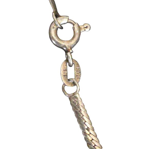 Italy Jewelry - Vintage Sterling Silver Marked 925 Italy Snake Chain Necklace 16"